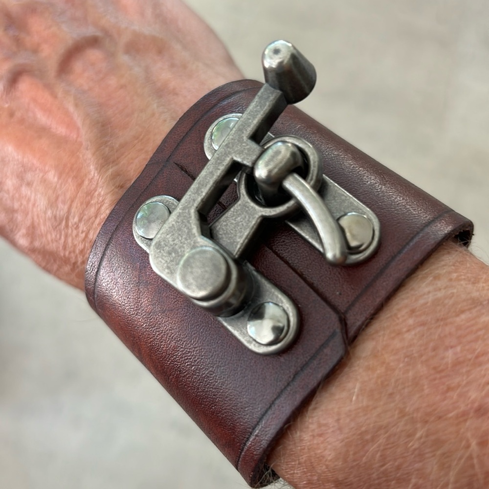 Leather Wrap ‘Steampunk’ ‘Goth’ Cuff Bracelet